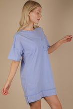 Load image into Gallery viewer, Mineral Washed Knit Oversized Shift Mini Dress: BLACK
