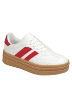 Load image into Gallery viewer, WHITE WITH RED STRIPES SNEAKER
