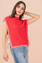 Load image into Gallery viewer, Side Tie Detail Knit Sweater Vest Top: OATMEAL
