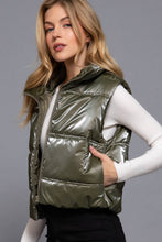 Load image into Gallery viewer, High Neck Zip Up Vest: TPE-taupe
