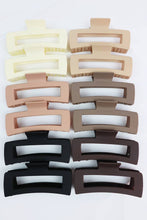 Load image into Gallery viewer, Matte Jumbo Cut Out Rectangle Hair Claw: MIX COLOR / ONE(12)
