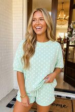Load image into Gallery viewer, LAS-LIVE Polka Dot Print Top Drawstring Shorts Set (S-XL): Green / Missy / M
