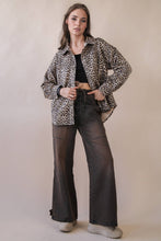 Load image into Gallery viewer, Oversized Leopard Printed Button Down Shirt: MOCHA MIX

