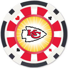 Load image into Gallery viewer, Kansas City Chiefs 100 Piece Poker Chips
