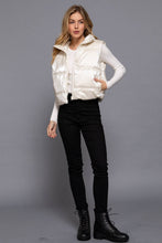 Load image into Gallery viewer, High Neck Zip Up Vest: BLK-black
