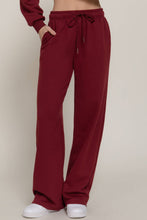 Load image into Gallery viewer, Straight Leg Inner Fleece Jogger Pants  : BRG-burgundy / L
