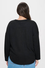 Load image into Gallery viewer, PLUS SOLID NOTCH NECK KNIT TOP: BURGUNDY
