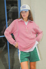 Load image into Gallery viewer, Mineral Washed Oversized French Terry Knit Top: MOCHA
