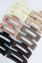 Load image into Gallery viewer, Matte Jumbo Cut Out Rectangle Hair Claw: MIX COLOR / ONE(12)
