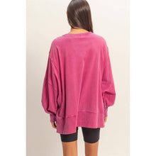 Load image into Gallery viewer, Oversized Seam Detail Long Sleeve Top: MINT
