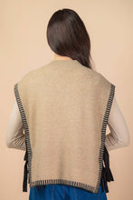 Load image into Gallery viewer, Side Tie Detail Knit Sweater Vest Top: OATMEAL
