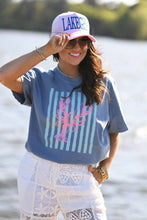 Load image into Gallery viewer, Lobster Stripes Tee: Ice Blue
