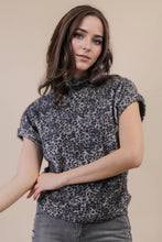 Load image into Gallery viewer, Side Elastic Detail Leopard Soft Knit Vest Top: MOCHA LEOPARD
