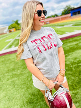 Load image into Gallery viewer, Custom Checkered Wave DTF Graphic Tee: Smoke / SM
