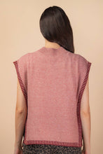Load image into Gallery viewer, Side Tie Detail Knit Sweater Vest Top: OATMEAL

