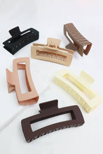 Load image into Gallery viewer, Matte Jumbo Cut Out Rectangle Hair Claw: MIX COLOR / ONE(12)
