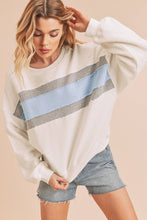 Load image into Gallery viewer, Navy/Ivory/Tan Sweatshirt
