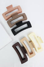 Load image into Gallery viewer, Matte Jumbo Cut Out Rectangle Hair Claw: MIX COLOR / ONE(12)
