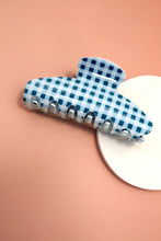 Load image into Gallery viewer, JUMBO STRIPE PLAID OVAL HAIR CLAW CLIPS | POLKA DOT BROWN
