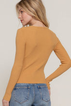 Load image into Gallery viewer, Long Sleeve Crew Neck Viscose Rib Sweater: Red-Red
