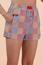 Load image into Gallery viewer, Striped &amp; Checker Boxer Shorts: BLUE STRIPE
