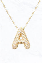 Load image into Gallery viewer, Bubble Initial Necklace: A
