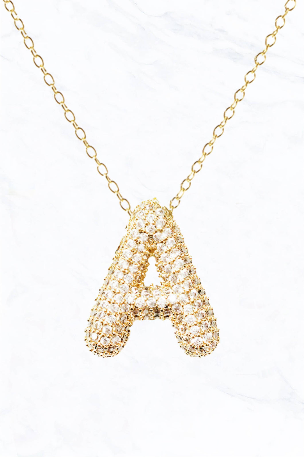 Bubble Initial Necklace: A