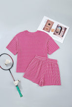 Load image into Gallery viewer, PRETTY BASH Stripe Corded Knit Tee &amp; Short Set: Sky Blue Stripe / XL
