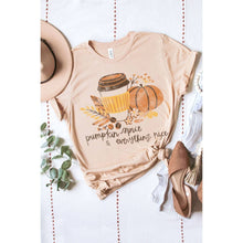 Load image into Gallery viewer, PUMPKIN SPICE WASHED GRAPHIC TEE: TAUPE / M
