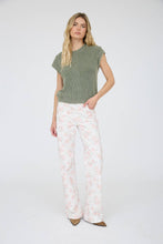 Load image into Gallery viewer, ACID WASHED TAB SLEEVE BACK BUTTON KNIT TOP: INDIGO
