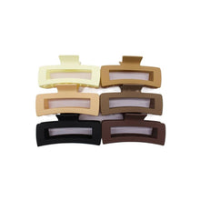 Load image into Gallery viewer, Matte Jumbo Cut Out Rectangle Hair Claw: MIX COLOR / ONE(12)
