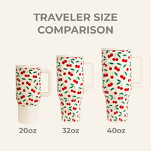 Load image into Gallery viewer, Cherries HydroJug 32 oz Traveler Tumbler
