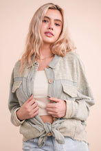 Load image into Gallery viewer, Mineral Washed Oversized Gauze Shacket Jacket: CORAL
