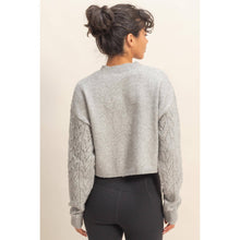 Load image into Gallery viewer, Cropped Cable Knit Sweater: ALPACA
