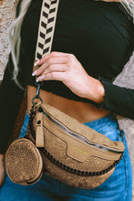 Load image into Gallery viewer, Colorblock Strap Chain Shoulder Bag With Coin Purse: White
