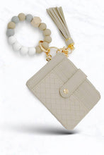 Load image into Gallery viewer, Silicone Bead Gold Holder Keychain: Lilac
