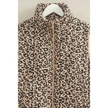 Load image into Gallery viewer, Leopard Print Puffer Vest: CREAM
