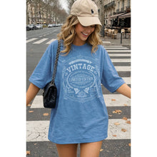 Load image into Gallery viewer, VINTAGE LIMITED EDITION OVERSIZED GRAPHIC TEE: MINERAL CHARCOAL / S-M-L-XL(1-2-2-1)
