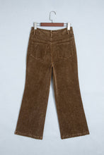 Load image into Gallery viewer, LAS Corduroy Solid Pocket Straight Pants (S-XL): Camel / S
