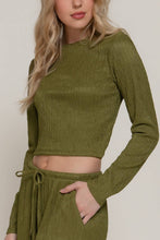 Load image into Gallery viewer, Long Sleeve Crew Neck Top: Wine
