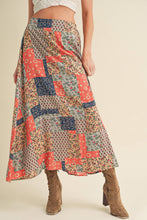 Load image into Gallery viewer, Bradyn Print Skirt: Tan/Orange / Contemporary
