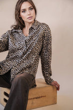 Load image into Gallery viewer, Oversized Leopard Printed Button Down Shirt: MOCHA MIX
