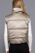 Load image into Gallery viewer, High Neck Zip Up Vest: BLK-black
