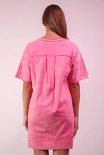 Load image into Gallery viewer, Mineral Washed Knit Oversized Shift Mini Dress: BLACK
