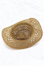 Load image into Gallery viewer, Western Style Cowboy Handmade Woven Straw Hat: Khaki
