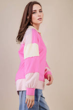 Load image into Gallery viewer, Color Block Solid &amp; Stripe Casual Knit Top: SAGE
