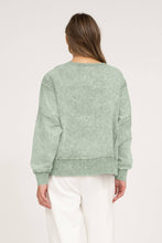 Load image into Gallery viewer, WASHED EXTENDED SHOULDER KNIT TOP: OATMEAL

