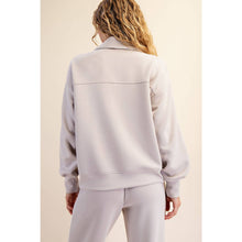 Load image into Gallery viewer, MODAL SCUBA PIPING QUARTER ZIP PULLOVER: Black/Cream
