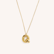 Load image into Gallery viewer, Bubble Initial Charm Necklaces- Gold: C
