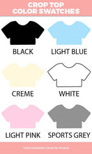 Load image into Gallery viewer, Custom Arched Puff Graphic Crop Top: AS / Sports Grey
